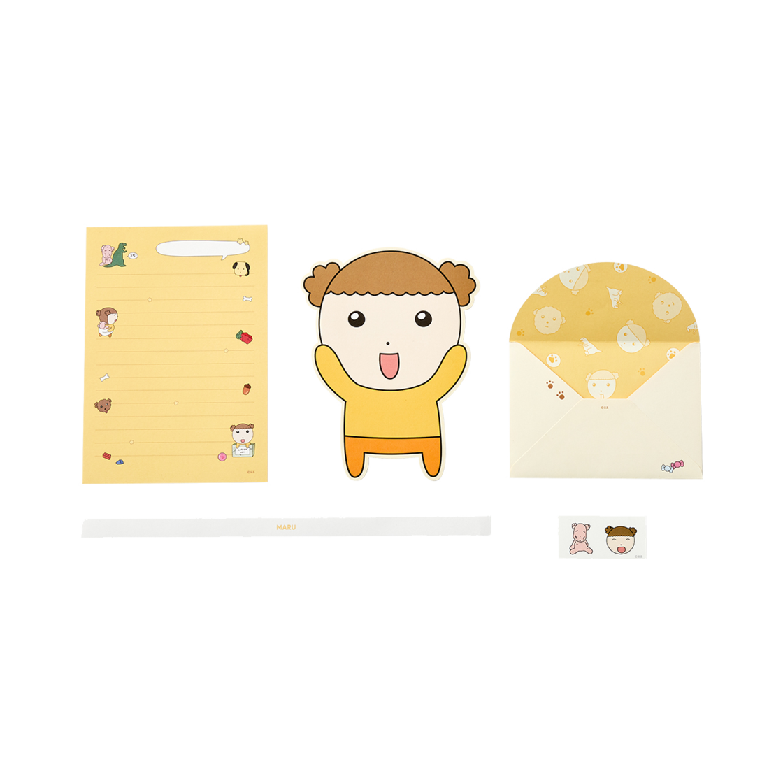 마루는강쥐 모양편지지 세트 까꿍마루