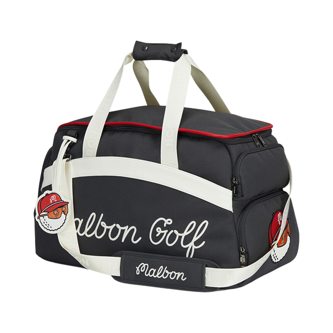 말본 골프 블레이즈 테크 보스턴백 차콜(Malbon Golf Blaze Tech Boston Bag Charcoal) - 2