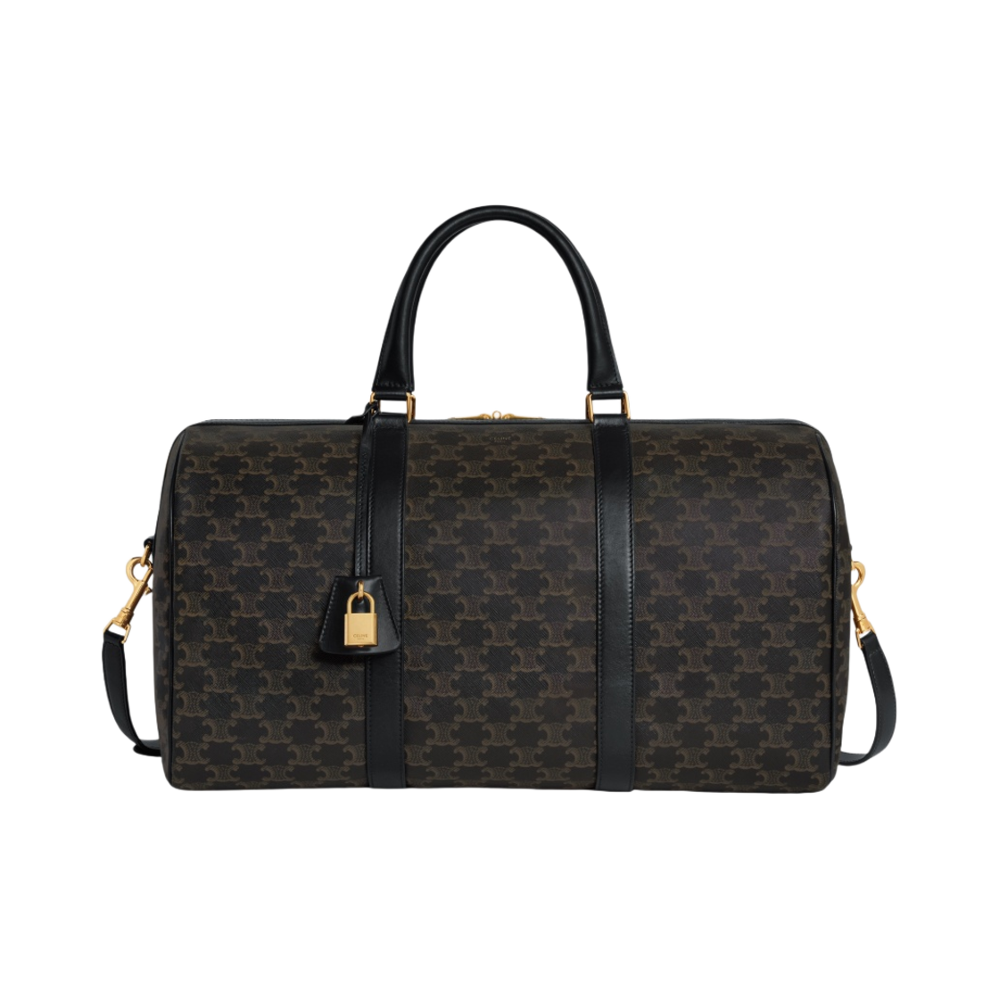 셀린느 트리옹프 캔버스 카프스킨 미디움 트래블백 블랙(Celine Medium Travel Bag in Triomphe Canvas Calfskin Black) - 1