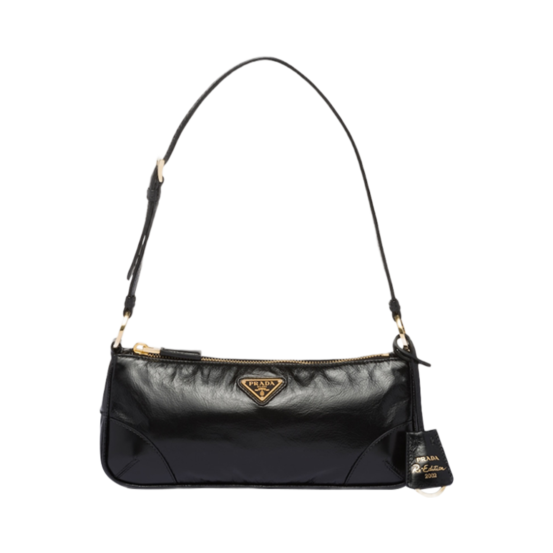 프라다 리에디션 2002 스몰 레더 숄더백 블랙