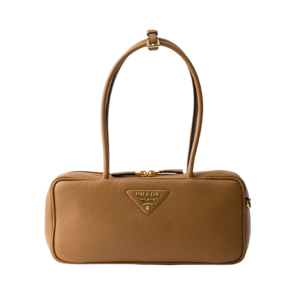 1BB126-2DKV-F03V8 Prada Medium Leather Top-Handle Bag Caramel