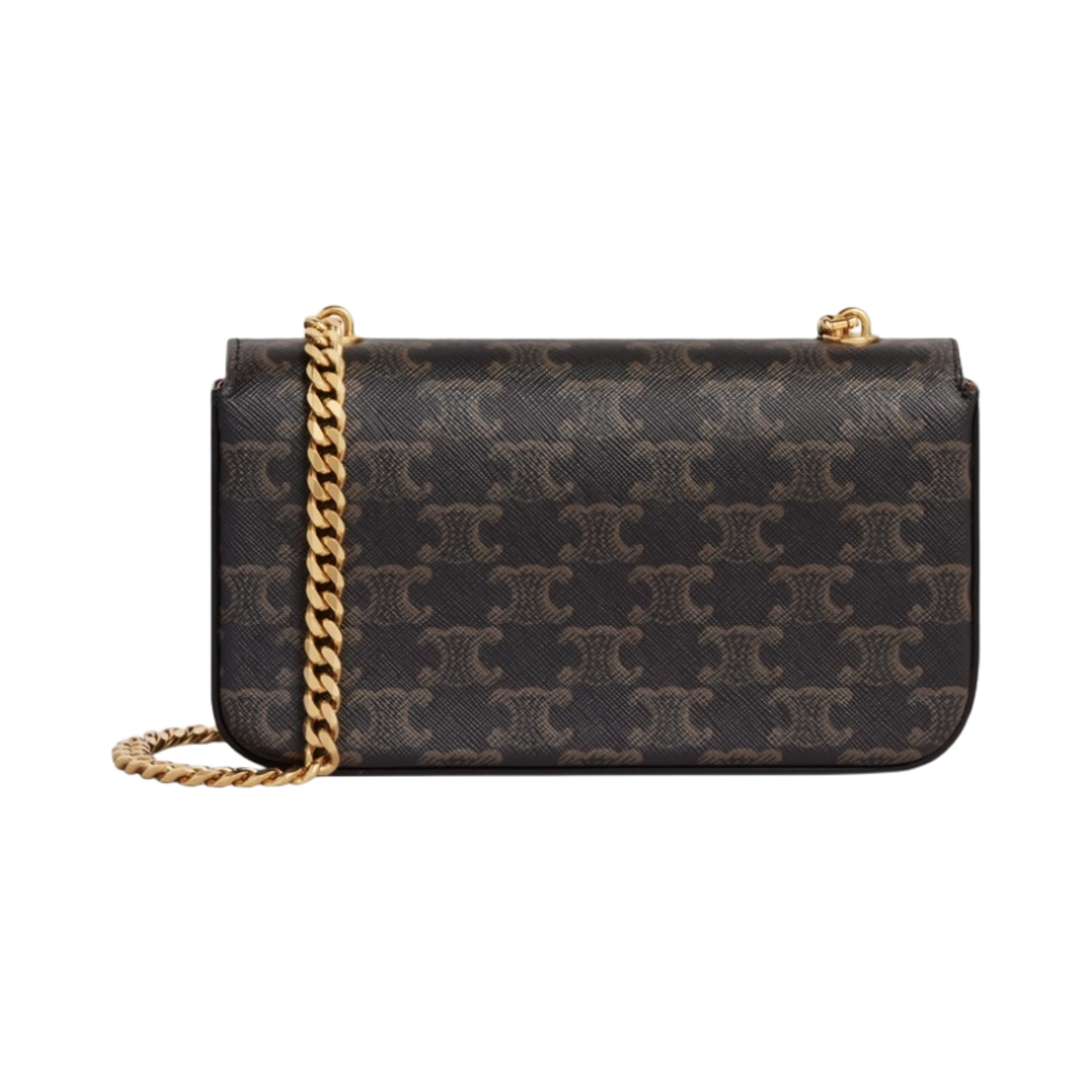 셀린느 트리옹프 캔버스 & 카프스킨 체인 숄더백 트리옹프 탄(Celine Chain Shoulder Bag Cuir Triomphe in Triomphe Canvas and Calfskin Tan) - 3
