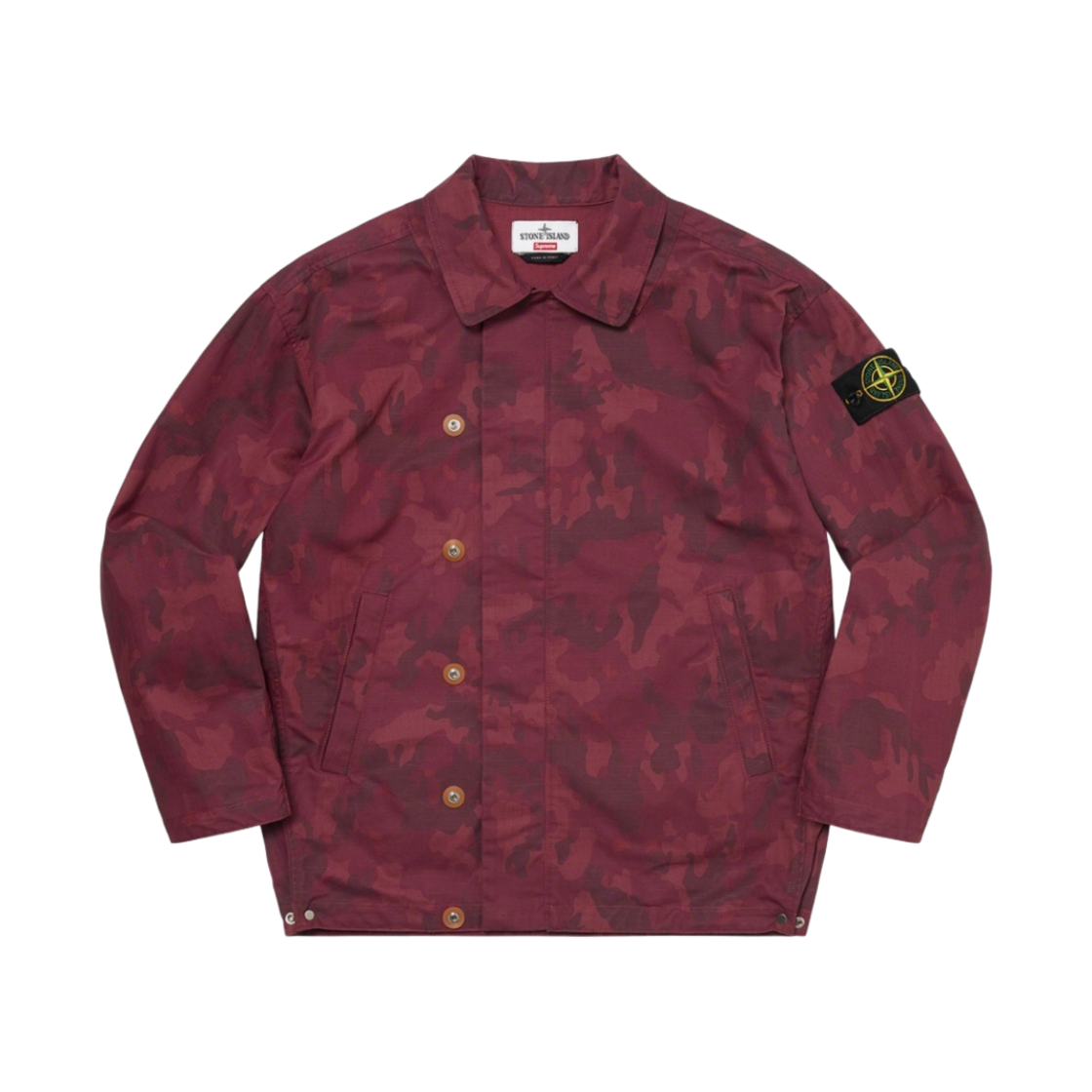 슈프림 x 스톤 아일랜드 리액티브 아이스 카모 립스탑 자켓 레드 - 22SS(Supreme x Stone Island Reactive Ice Camo Ripstop Jacket Red - 22SS) - 2