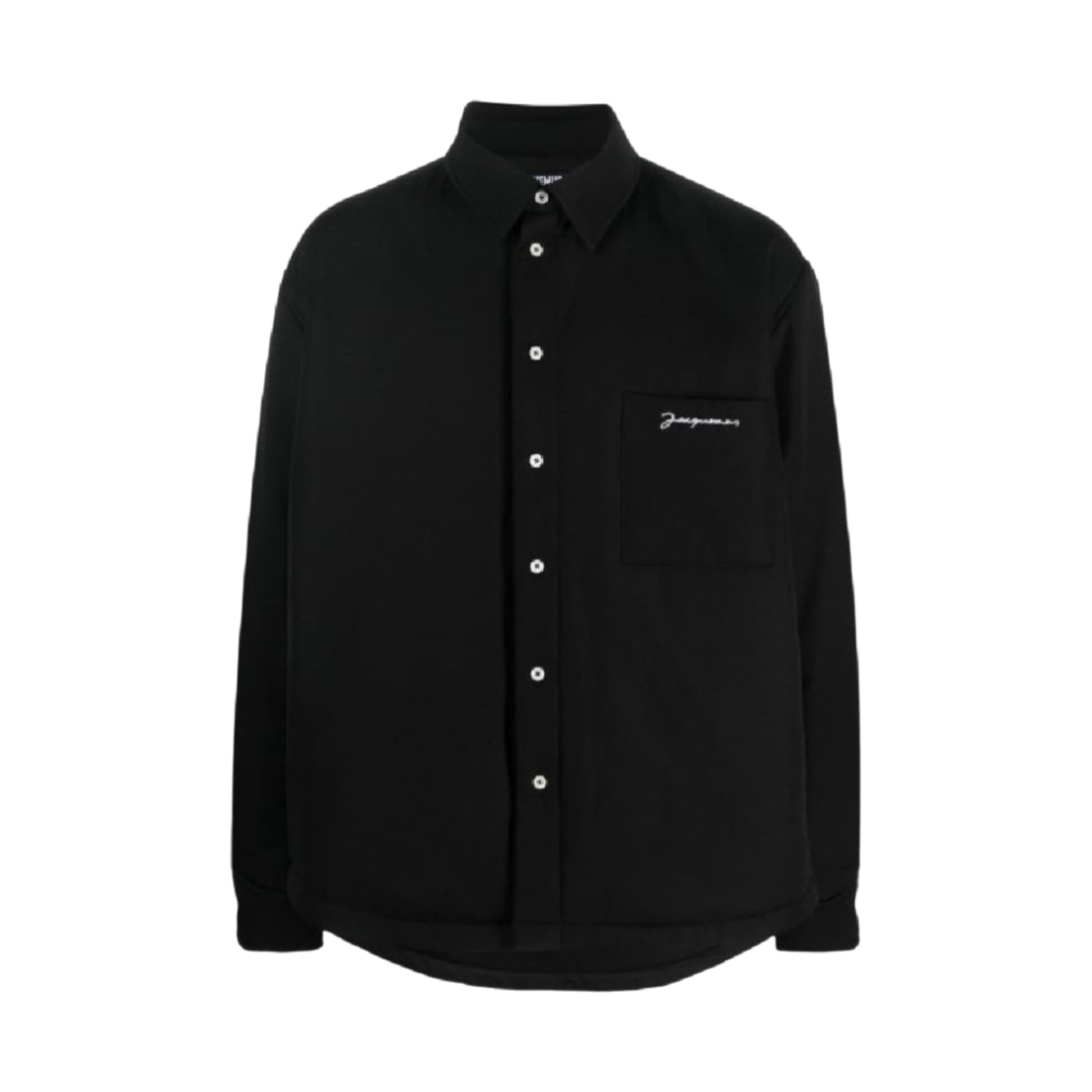 216SH104-1333-990 Jacquemus La Chemise Boulanger Puffed Overshirt Black