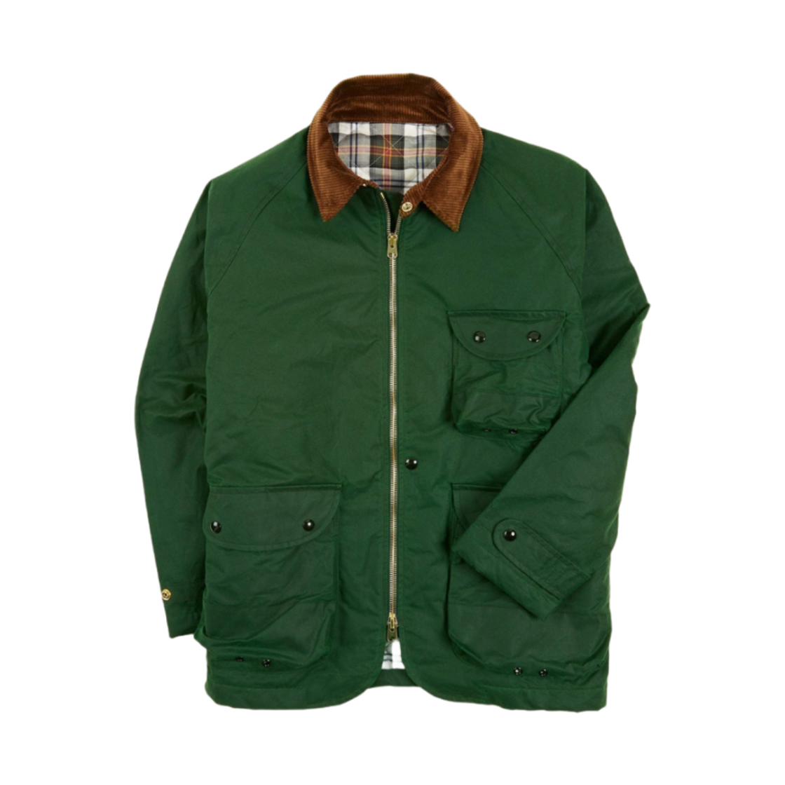 DR2A1O-21591-03-400 Drake's Waxed Coverall Jacket Green