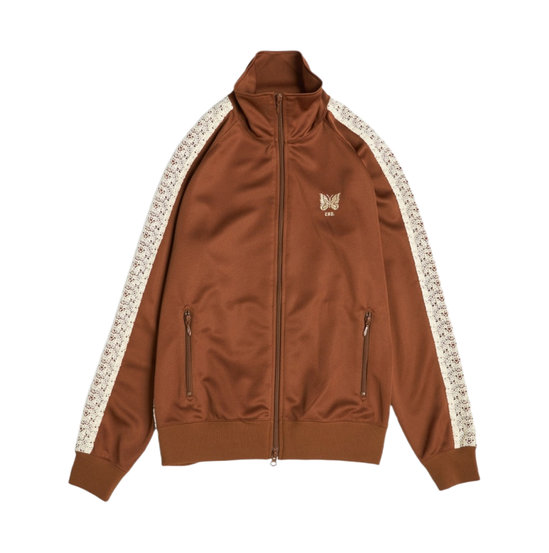 니들스 x 엔드 라탄 트랙 자켓 브라운 내츄럴