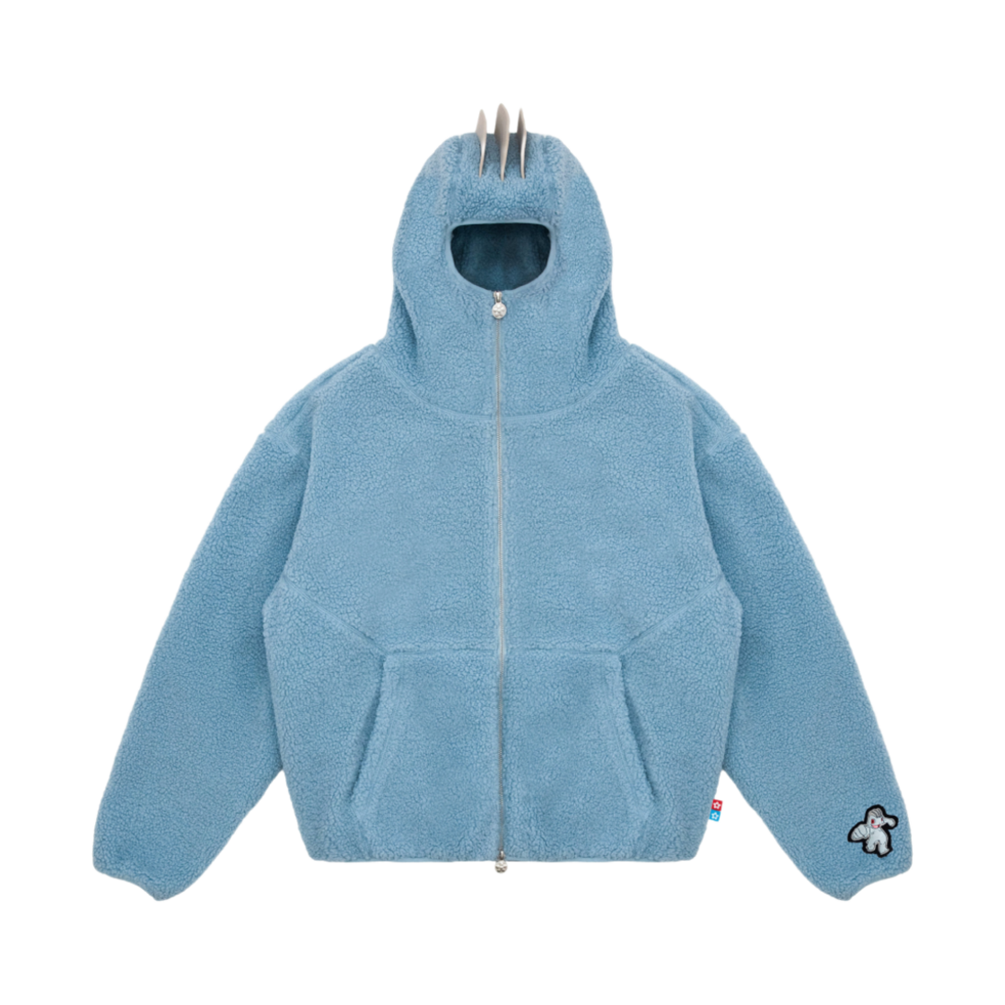 반디 더 핑크 x 포켓몬 알통몬 플리스 자켓 라이트 블루(Vandy The Pink x Pokemon Machop Fleece Jacket Light Blue)