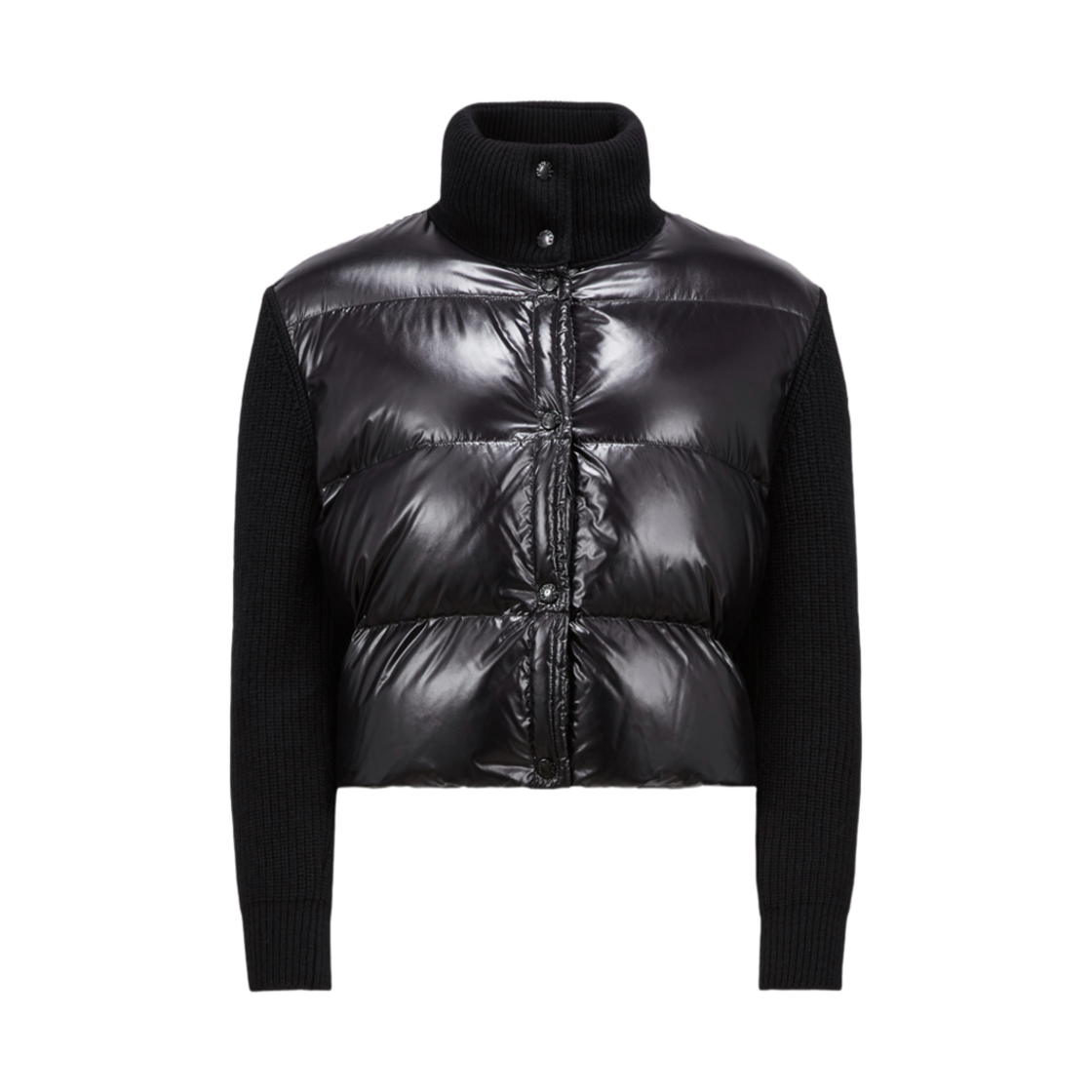 K1-093-9B00017-M1241-999 (W) Moncler Padded Wool Cardigan Black - 25SS
