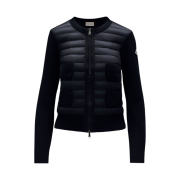 (W) Moncler Padded Wool Cardigan Night Blue - 22FW