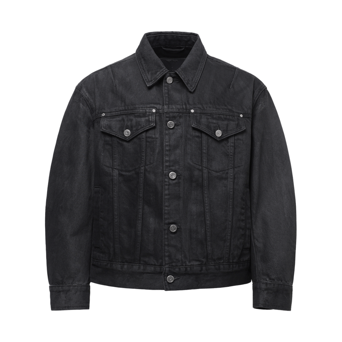 HVPFDJA105M Vonvat Coated Denim Jacket Black