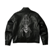 Palace TGF Leather Jacket Black - 24FW