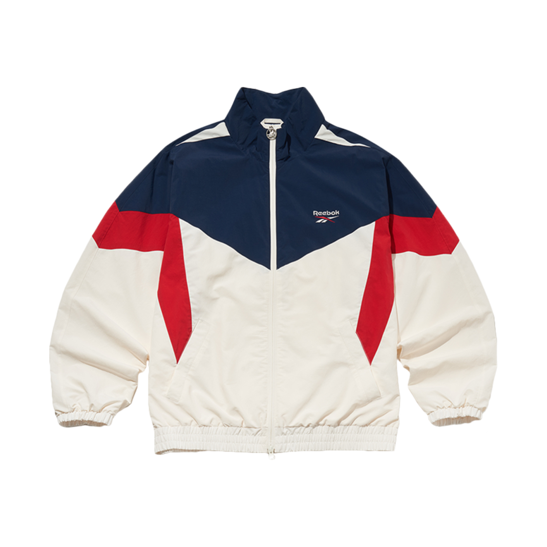 리복 헤리티지 윈드 브레이커 화이트:네이비