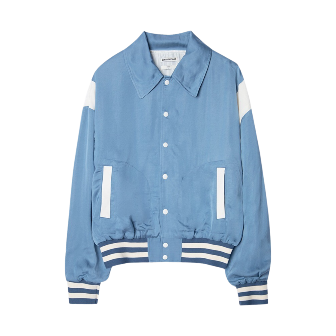 벌스데이수트 사틴 스타디움 자켓 블루(Birthdaysuit Satin Stadium Jacket Blue)