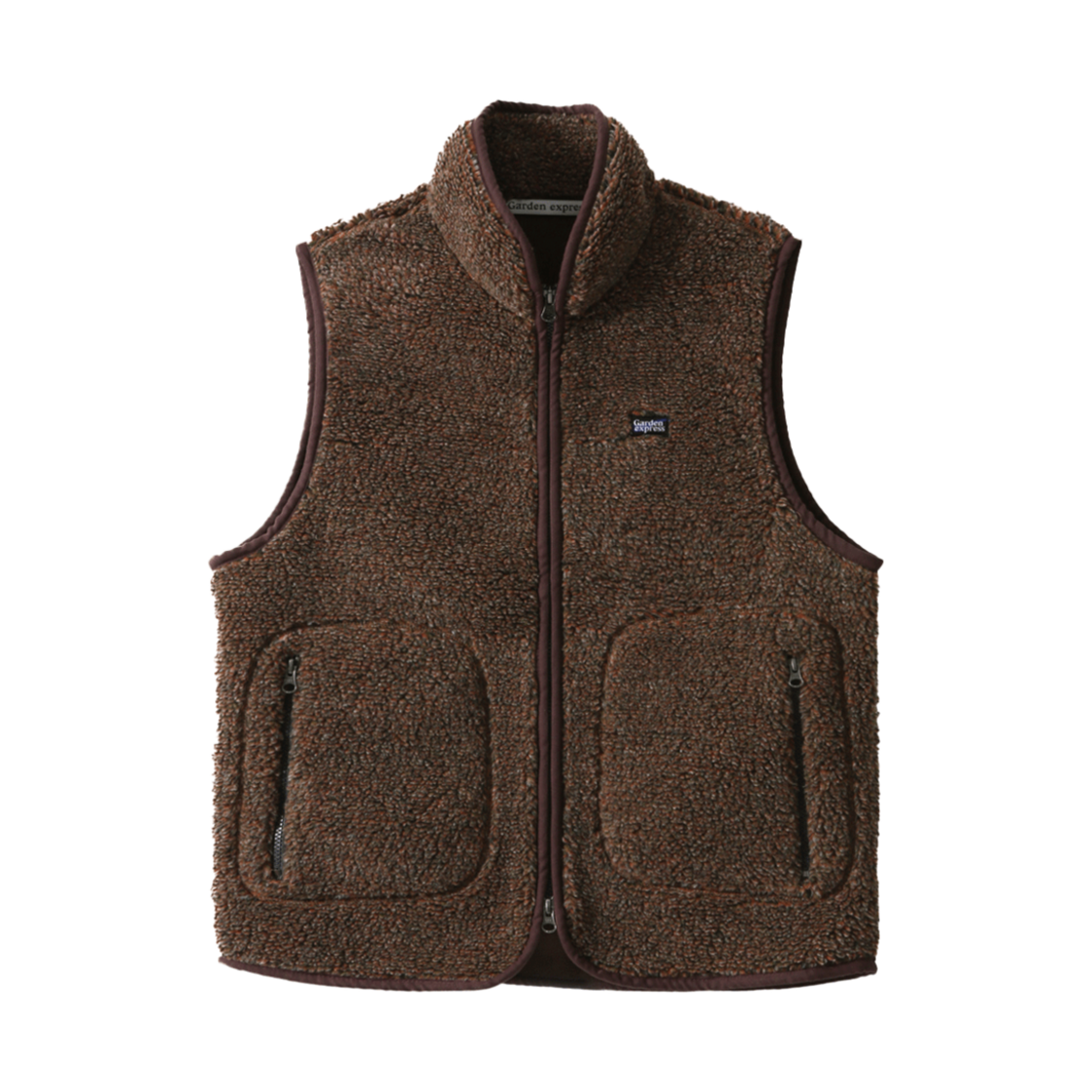 GEVAW24201BRX Garden express Fleece Zip-up Vest mixed brown