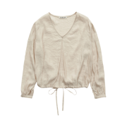 FARVEN Sally String Blouse Ivory