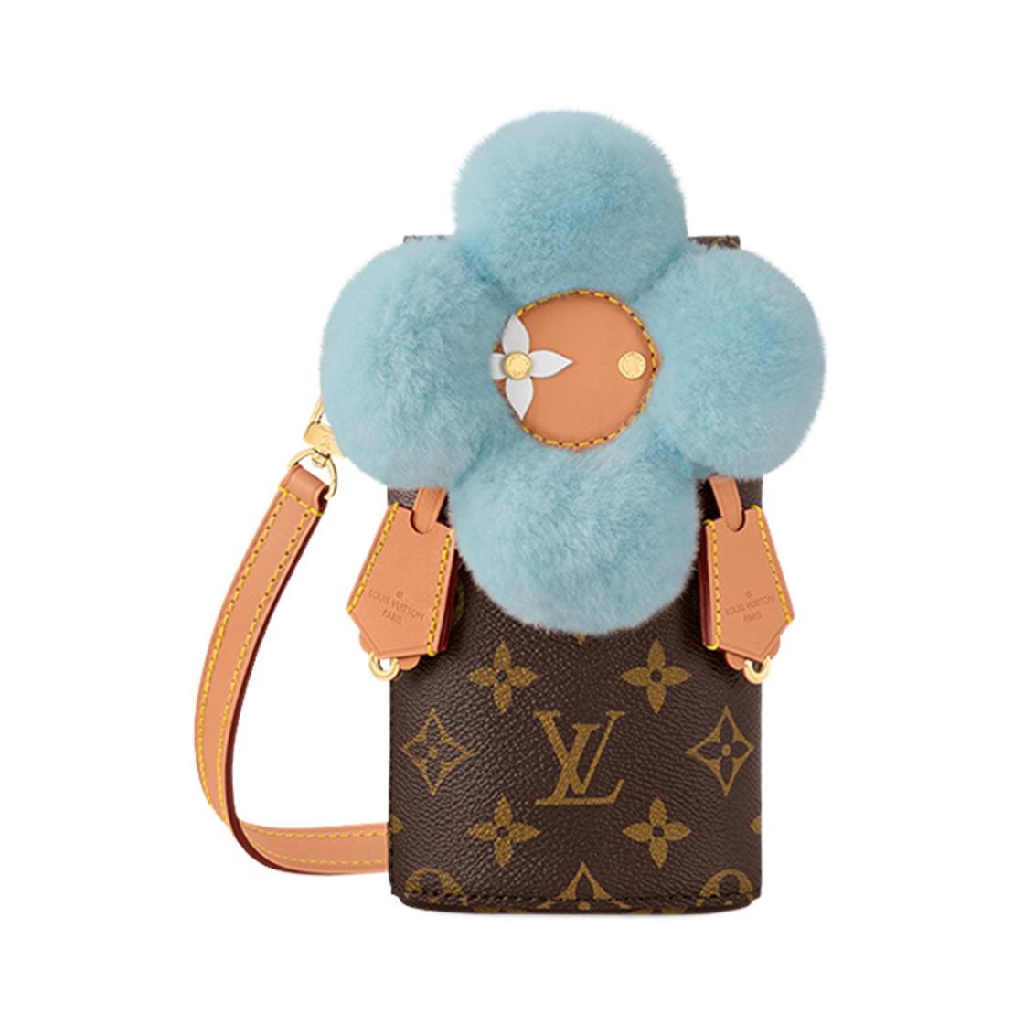 M12269 Louis Vuitton Vivienne Phone Pouch Monogram Azur Forst