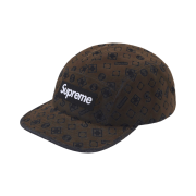 Supreme Flocked Denim Camp Cap Black - 24FW