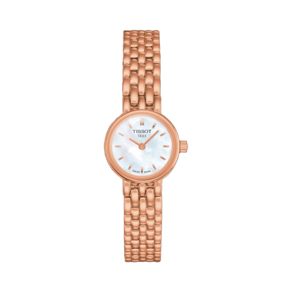 티쏘 러블리 19.5mm 스테인리스 스틸 로즈 골드 화이트 마더 오브 펄(Tissot Lovely 19.5mm Stainless Steel Rose Gold White Mother of Pearl) - 1