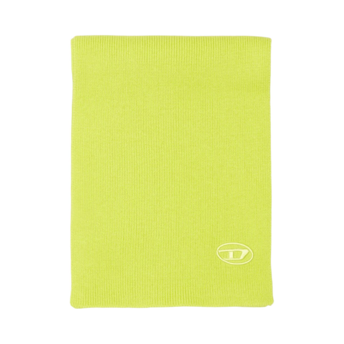 디젤 K-코더 립드 울 블렌드 머플러 그린 플루오