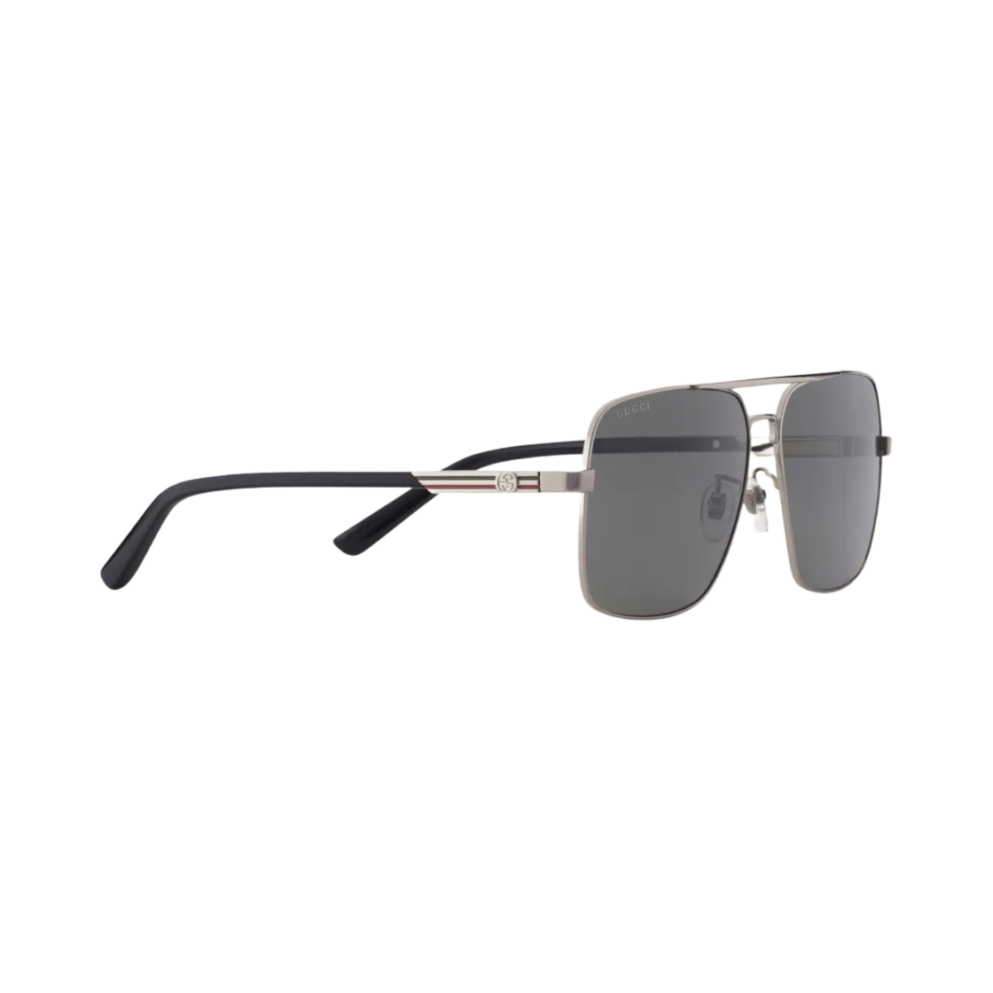 구찌 내비게이터 프레임 선글라스 라이트 루테늄 메탈 블랙(Gucci Navigator Frame Sunglasses Light Ruthenium Metal Black) - 2