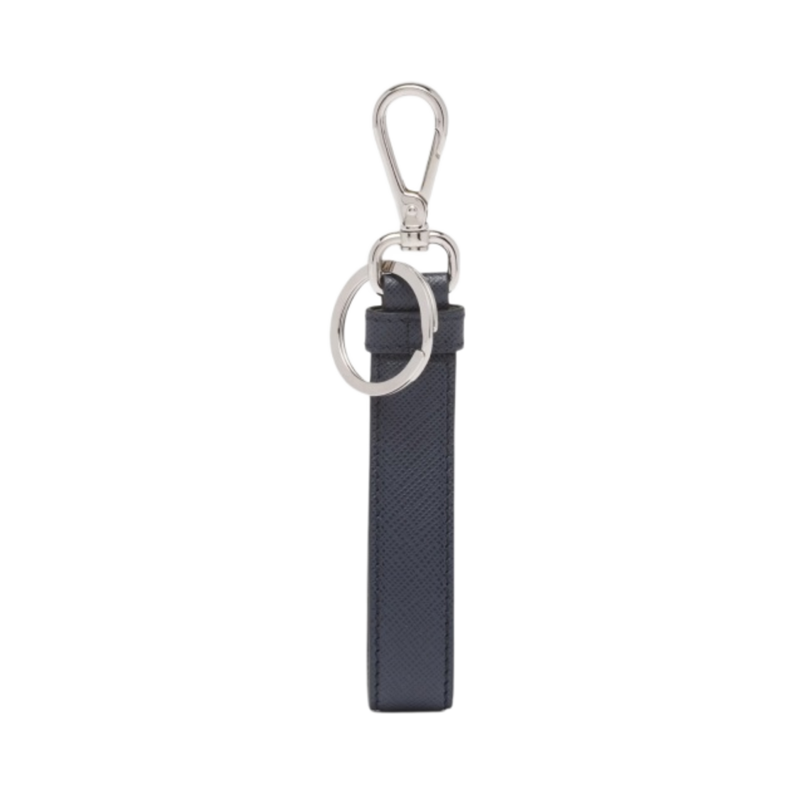프라다 사피아노 레더 키체인 발틱 블루(Prada Saffiano Leather Keychain Baltic Blue) - 2
