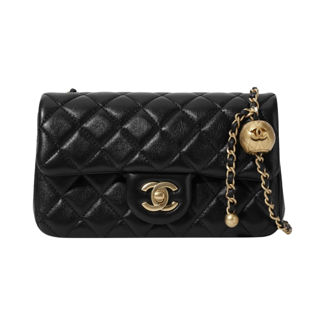 AS1787-B02916/B18602-94305 Chanel Flap Bag Lambskin & Gold Black