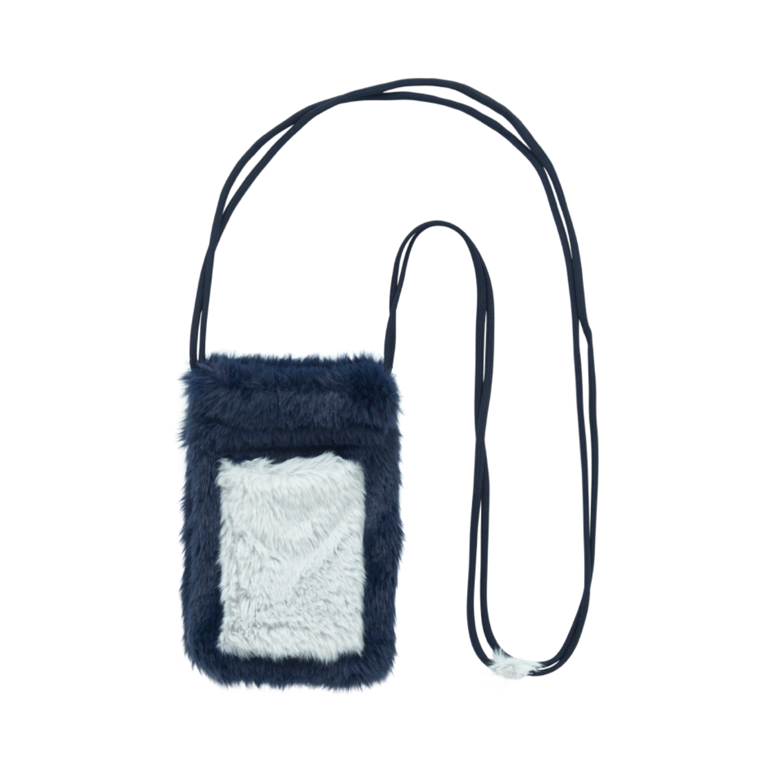 2 NG Hono Report Fur Mini Bag & Brooch Navy Gray