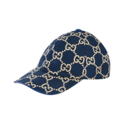 Gucci GG Baseball Hat Dark Blue Beige