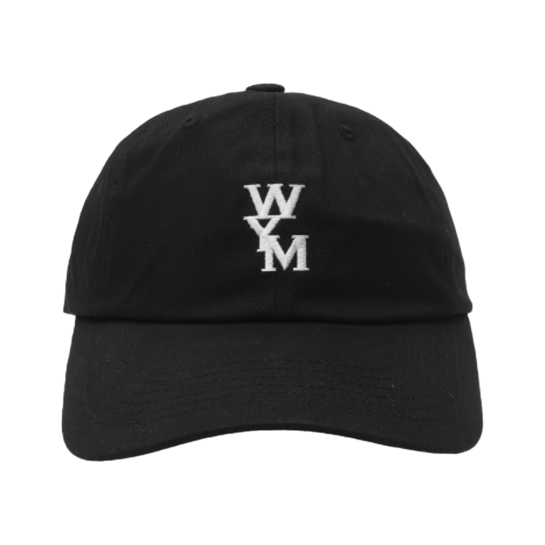 W213AC51991B Wooyoungmi White Logo Ball Cap Black - 21FW