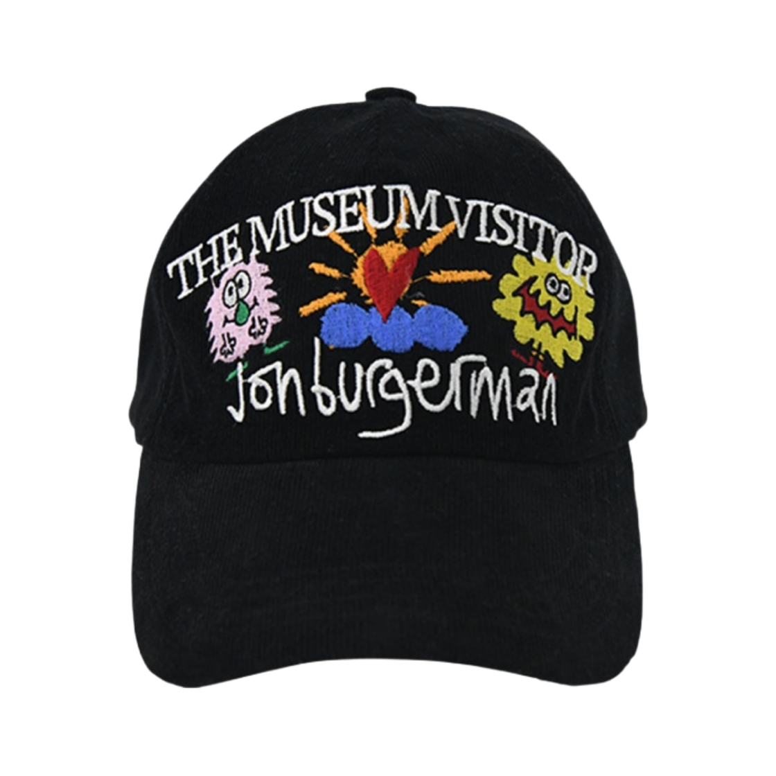 더뮤지엄비지터 x 존 버거맨 핑키 윙키 & 찰리 볼캡 블랙(The Museum Visitor x Jon Burgerman Pinky Winky & Charlie Ball Cap Black)