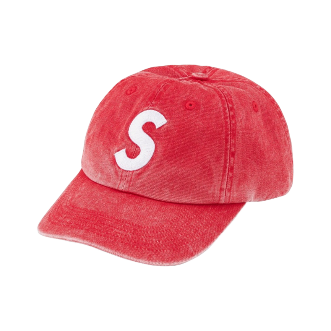 슈프림 피그먼트 프린트 S 로고 6-패널 캡 레드 - 23FW