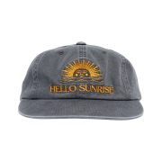 Hello Sunrise Washed OG Logo 6panel Cap Gray