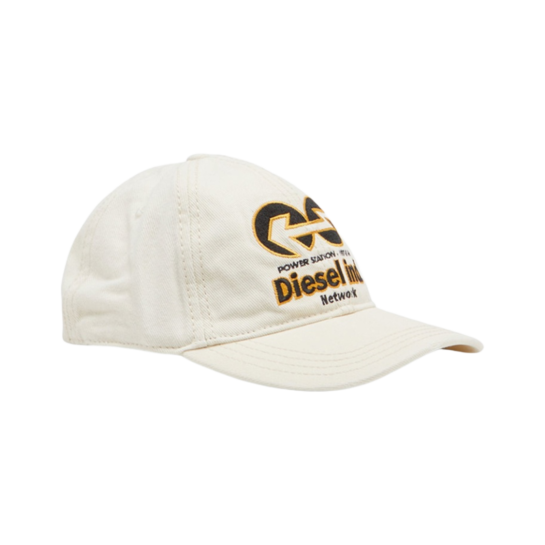 디젤 C-사이옴 불 데님 베이스볼 캡 화이트