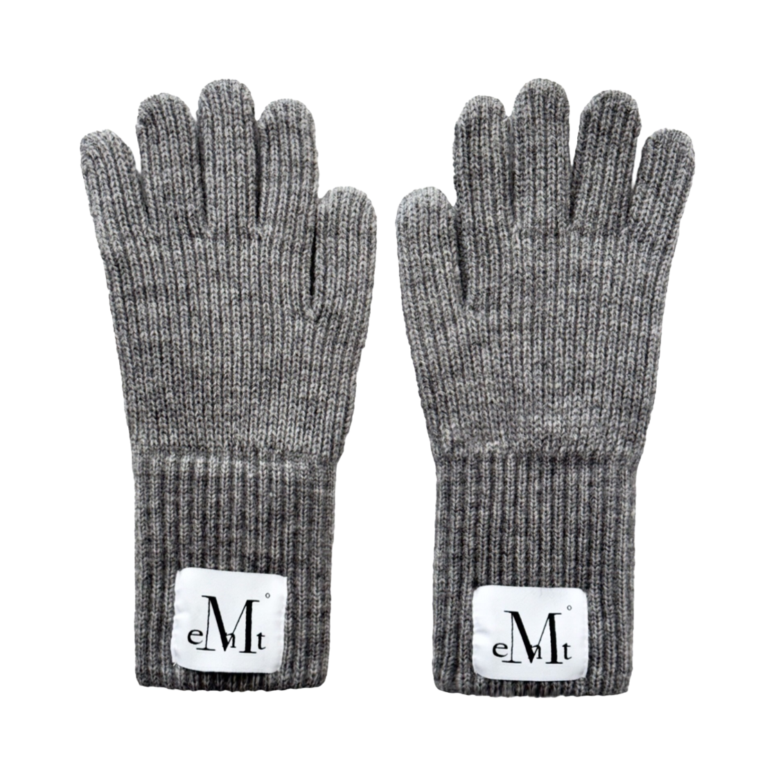 P00000RS_01 MUCENT Fairy Signature Knit Gloves Long Charcoal