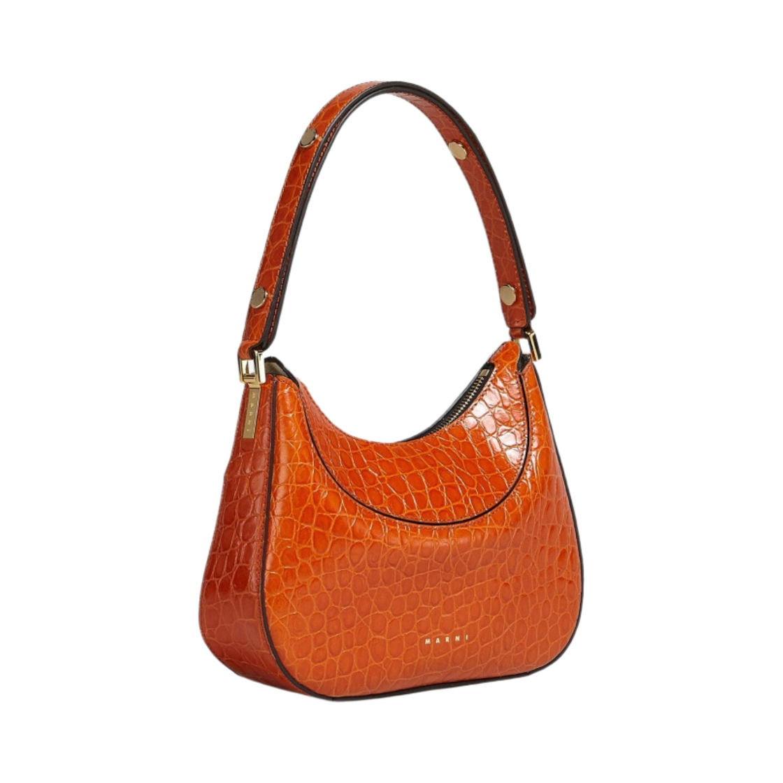 마르니 크로코 프린트 레더 밀라노 미니백 캐롯(Marni Croco Print Leather Milano Mini Bag Carrot) - 2