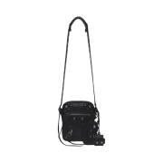 Balenciaga Arena Lambskin Aged Silver Hardware Le Cagole Crossbody Bag Black