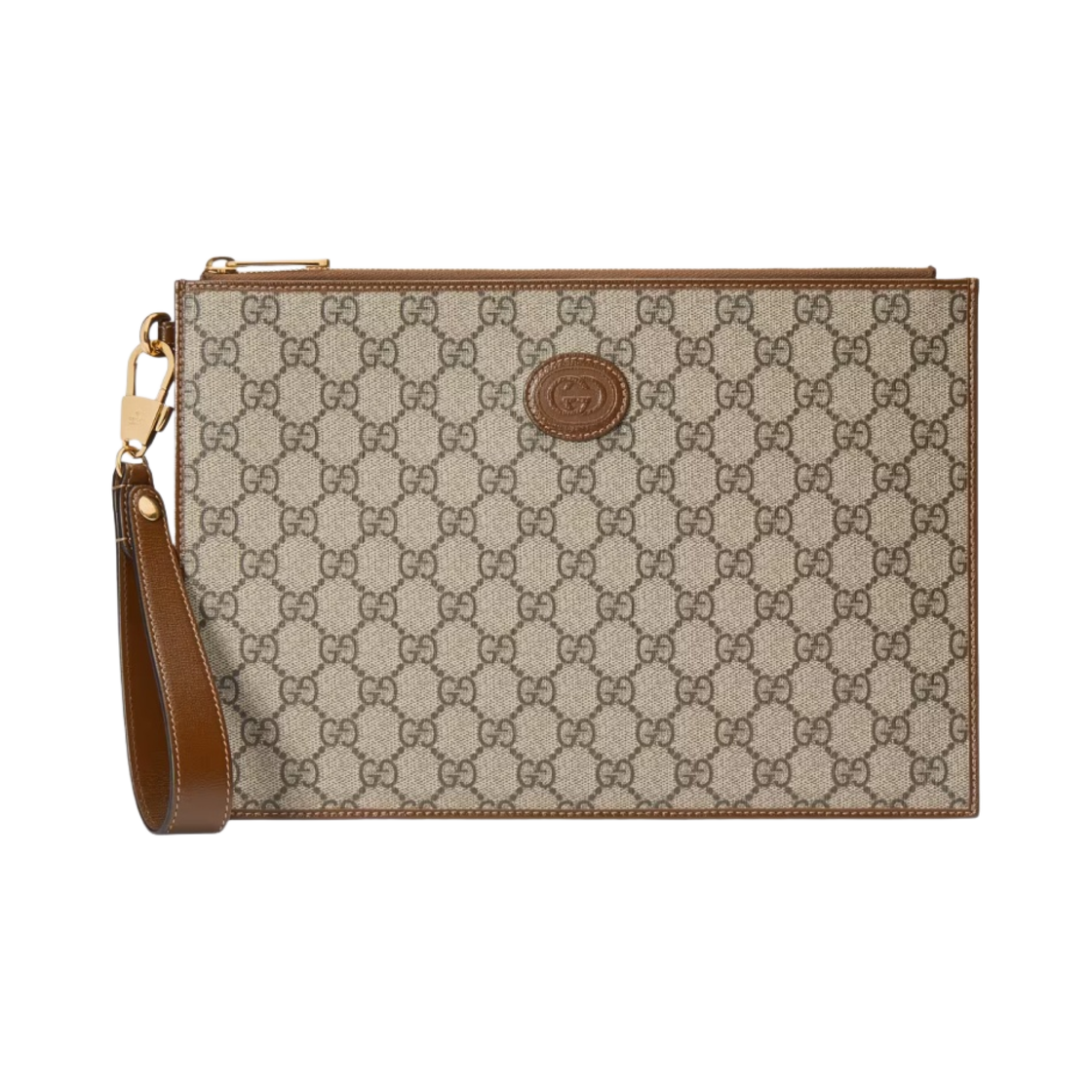 구찌 인터로킹 G 파우치 베이지 에보니(Gucci Pouch with Interlocking G Beige Ebony) - 1