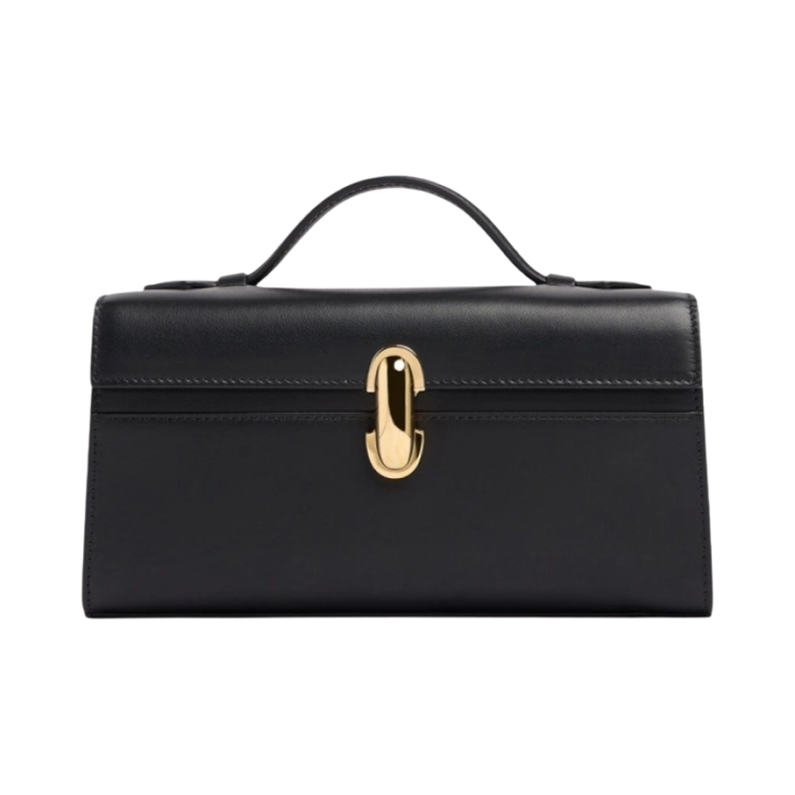 사베트 더 시메트리 레더 탑 핸들 백 카프스킨 레더 블랙(Savette The Symmetry Leather Top Handle Bag in Calfskin Leather Black)