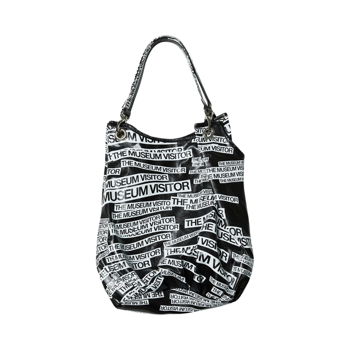 더뮤지엄비지터 로고 프린티드 토트백 블랙 - 23PS