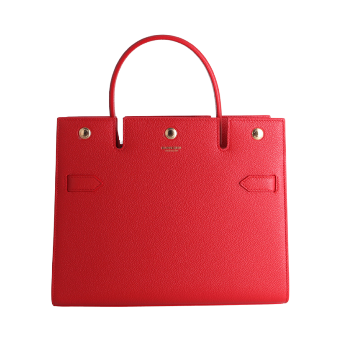 8016045 Burberry Small Title Tote Bag Red