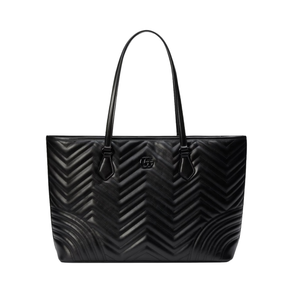 구찌 GG 마몽 라지 토트백 블랙 레더(Gucci GG Marmont Large Tote Bag Black Leather) - 1