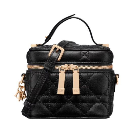 S0935ONMJ-M900 Dior Lady Micro Vanity Case Black Cannage Lambskin