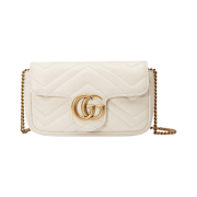 Gucci GG Marmont Matelasse Super Mini Bag White