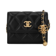 Chanel Clutch With Chain Lambskin & Gold Black
