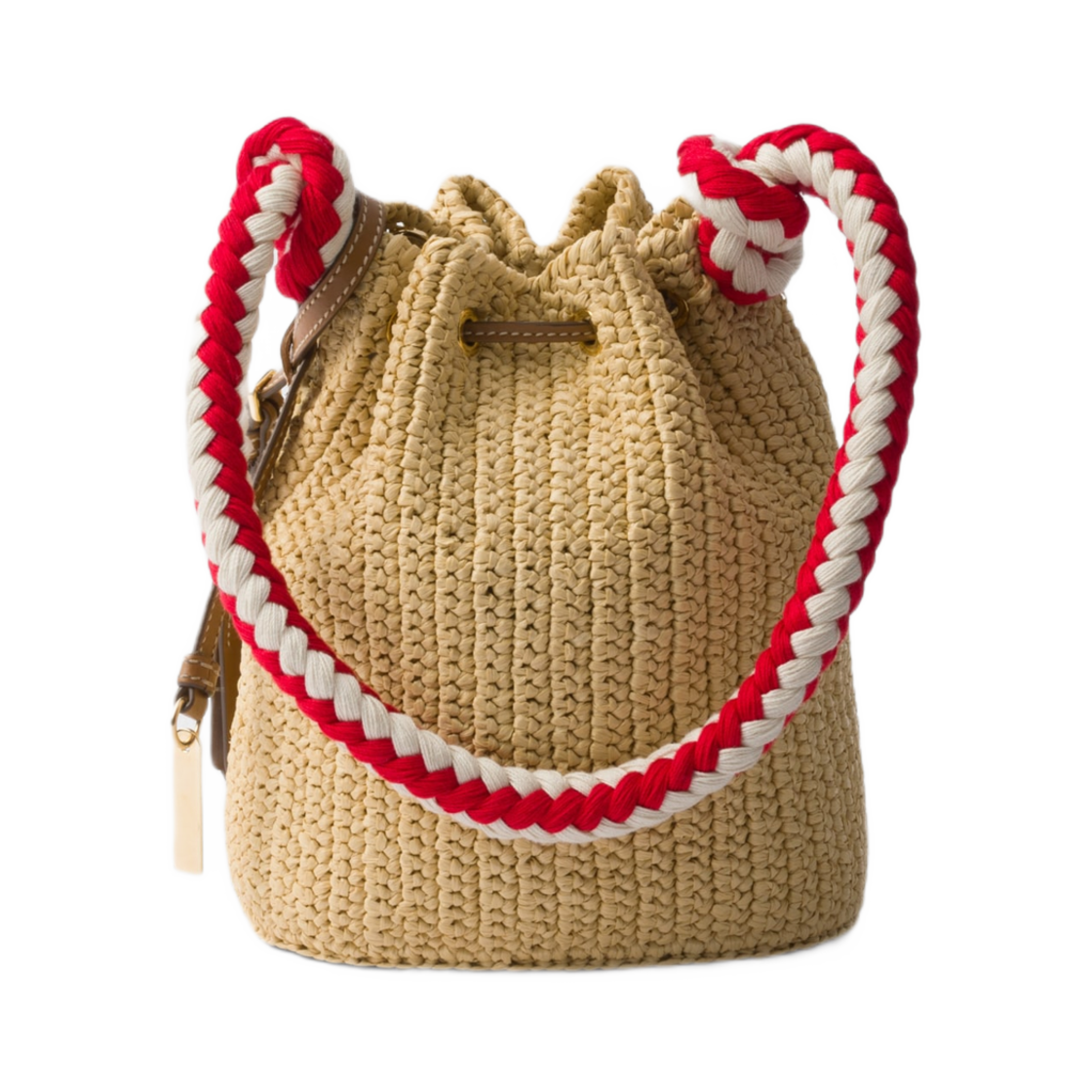 프라다 크로쉐 미니 버킷백 내츄럴(Prada Crochet Mini Bucket Bag Natural) - 2
