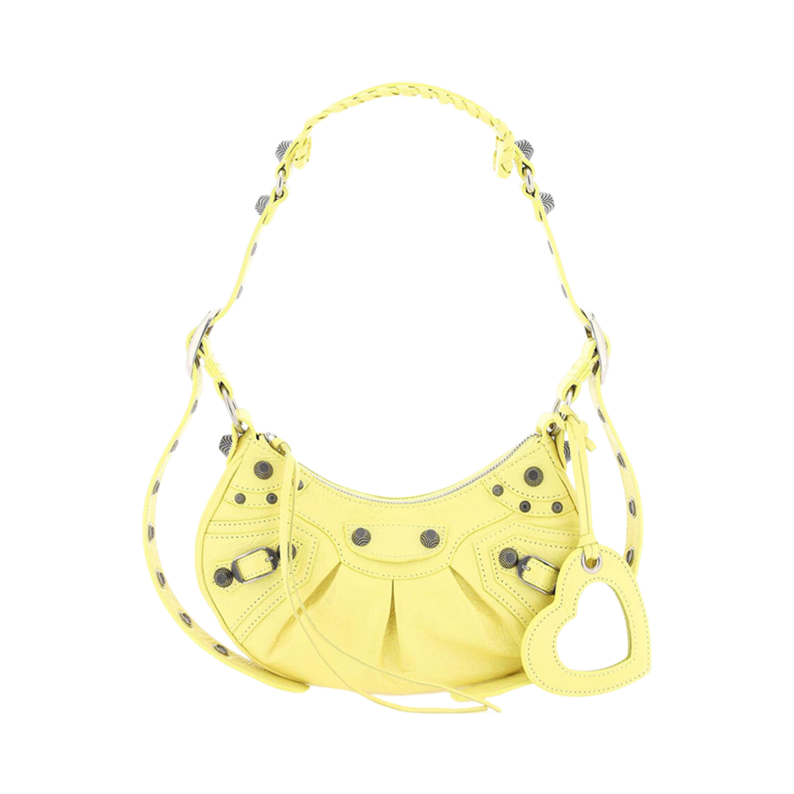 발렌시아가 아레나 램스킨 르 카골 XS 숄더백 옐로우(Balenciaga Arena Lambskin Le Cagole XS Shoulder Bag Yellow) - 1