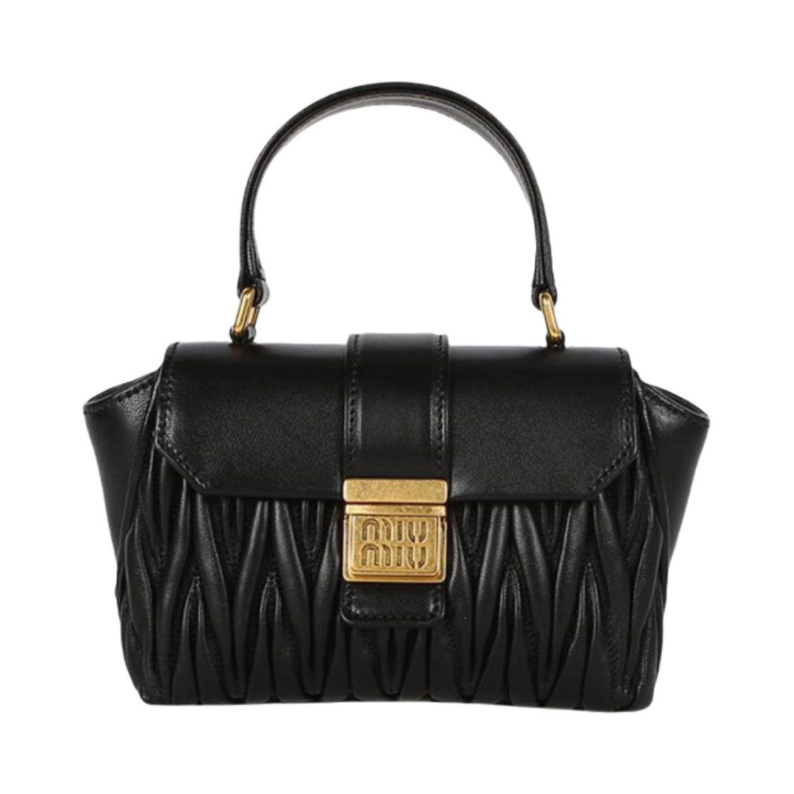 미우 미우 마틀라세 나파 레더 미니백 블랙(Miu Miu Matelasse Nappa Leather Mini Bag Black) - 1