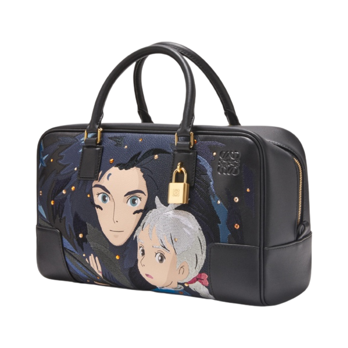 로에베 x 하울의 움직이는 성 아마조나 28백 나파 카프스킨 블랙(Loewe x Howl's Moving Castle Amazona 28 Bag in Nappa Calfskin Black) - 2