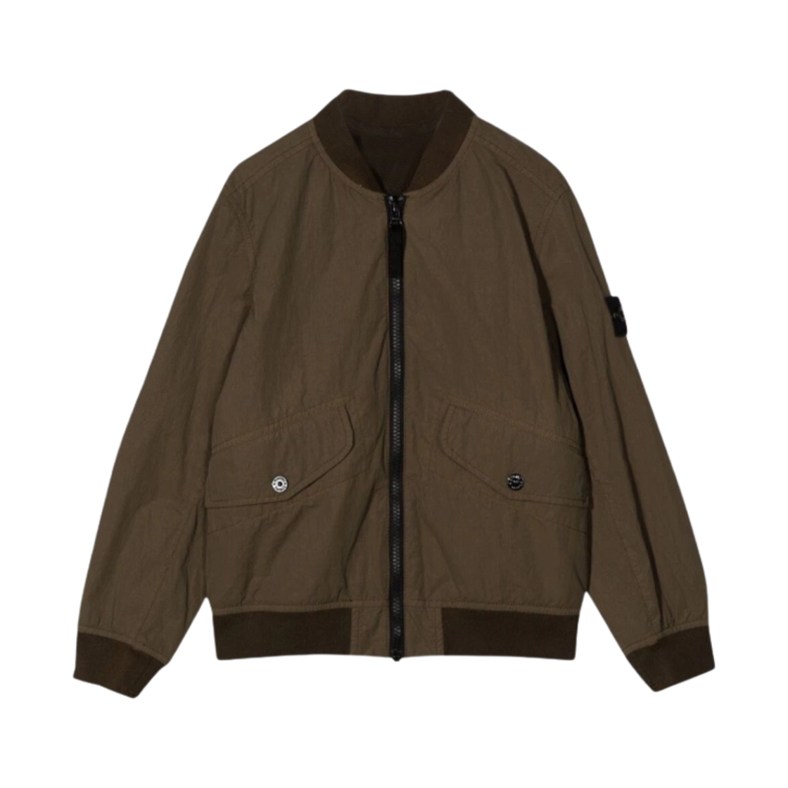 (키즈) 스톤 아일랜드 40430 나일론 봄버 자켓 밀리터리 그린 - 22SS((Kids) Stone Island 40430 Nylon Bomber Jacket Military Green - 22SS) - 1