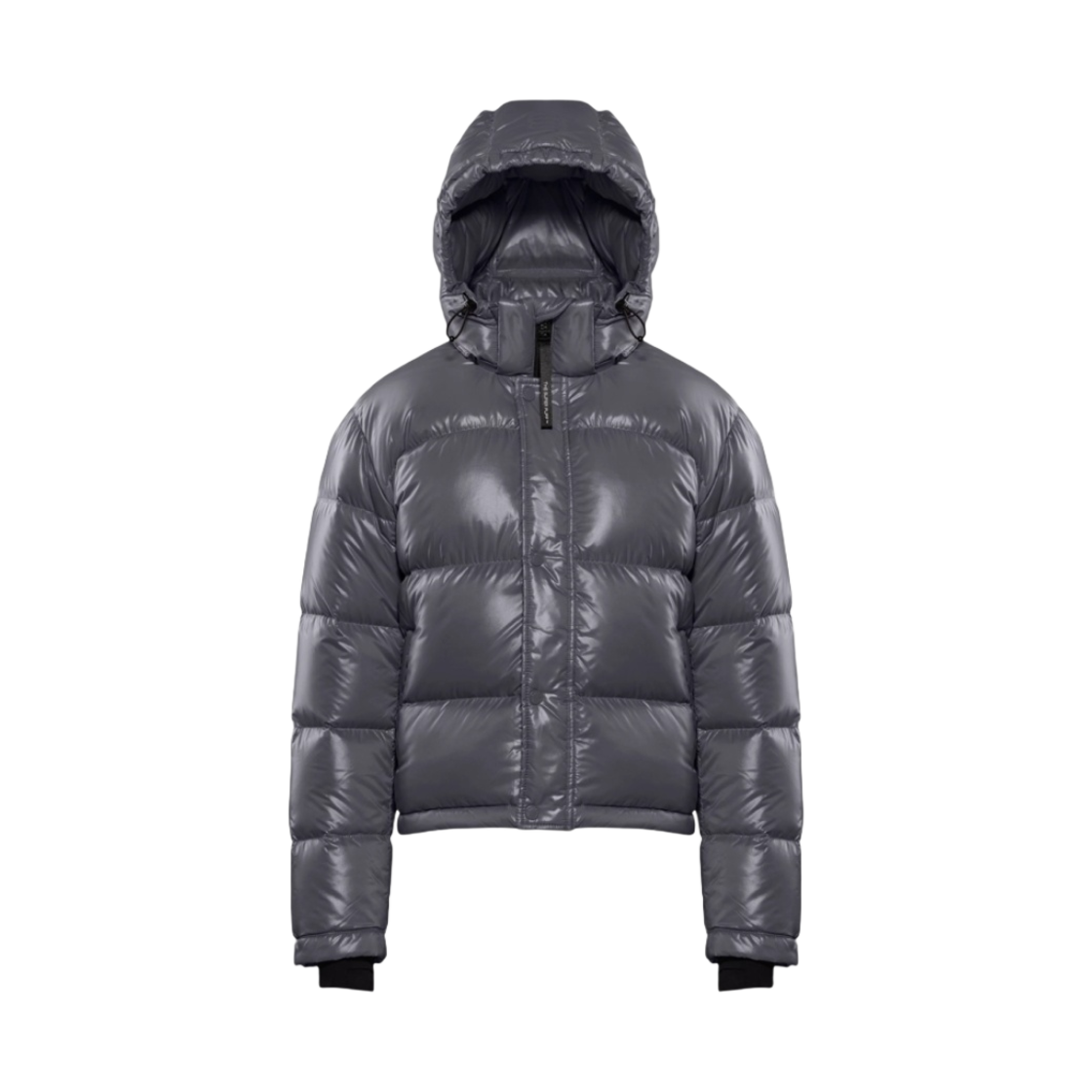 84573 (W) Aritzia The Super Puff Shorty Cropped Goose Down Puffer Jacket Stormwatch Grey